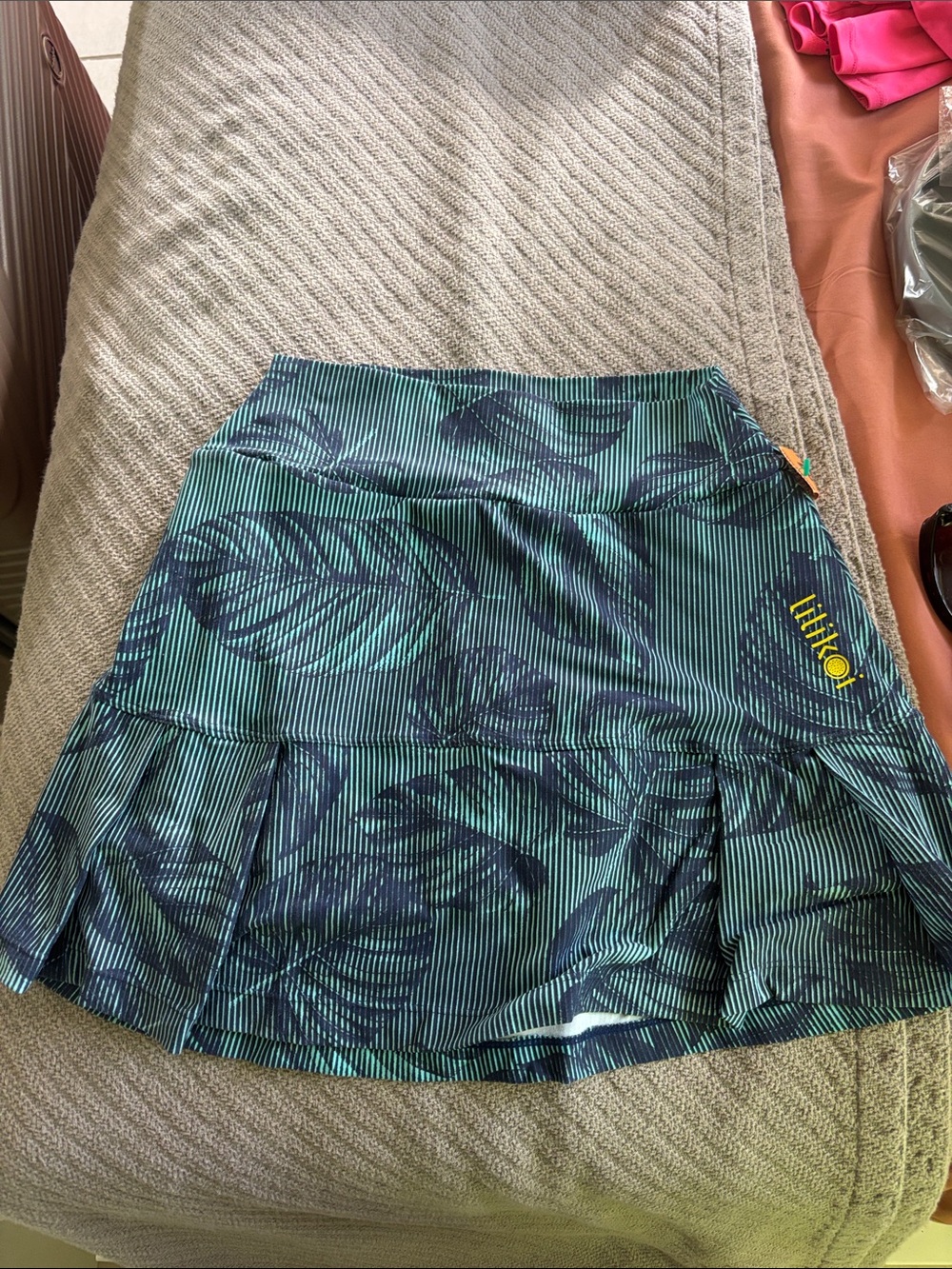 Lilikoi skort with uv 50+ Subtle Stripe Detail